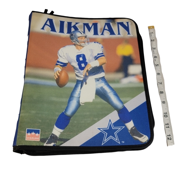 Dallas Cowboys Troy Aikman QB Club Vintage 90's NFL Collectible Binder Rare - Picture 12 of 12